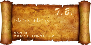 Türk Bánk névjegykártya
